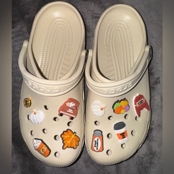 Custom Fall Crocs - “Bone” 🍂🍁 - Picture 3 of 4